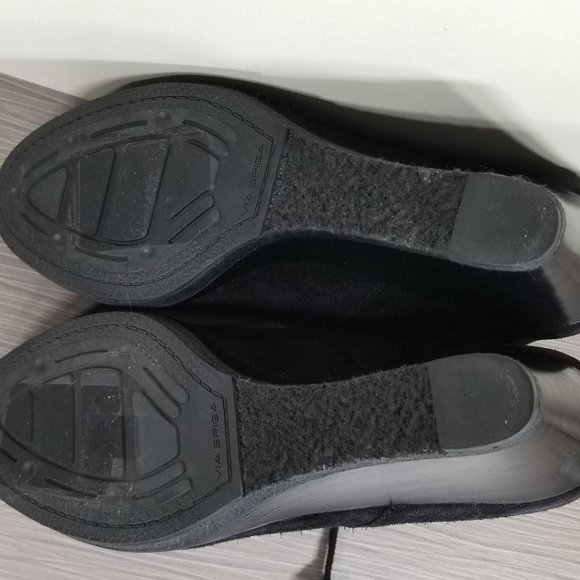 Via Spiga Mirren Wedge Bootie, Black Suede, Womens Size 7.5 / 38 - Picture 9 of 11